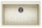 ELLECI stone mass kitchen sink QUADRA 130 Bianco Antico 79x50 cm