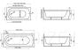 POLIMAT aкриловая прямоугольная ванна CLASSIC 150x70