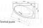 Akmens masas vanna Vispool Trevi M 1450x950x605