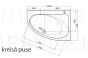 Akmens masas vanna Vispool Trevi S 1400x950x605