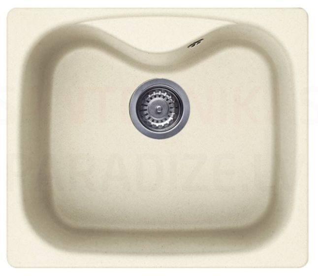 ELLECI akmens masas virtuves izlietne FOX 200 Bianco Antico 58.4x50.4 cm