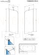 RADAWAY bathtub wall TORRENTA PNJ II 150x 80 Chrome + transparent glass (right)