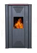 Thermoflux pellet fireplace-furnace with heating connection INTERIO 20 (red)