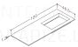KAME CORIAN N 1200 kriauklė 1200x465 mm R