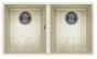 ELLECI akmens masas virtuves izlietne QUADRA 350 UNDERMOUNT Bianco Antico 76x43.5 cm