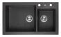 Reginox akmens masas virtuves izlietne Amsterdam 25 Black Silvery 86x50cm
