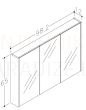RB JOY 100 spoguļskapītis (gaišs ozols) 650x1000x120 mm