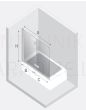 New Trendy bathtub wall EXK-1191 IKARI 100x140
