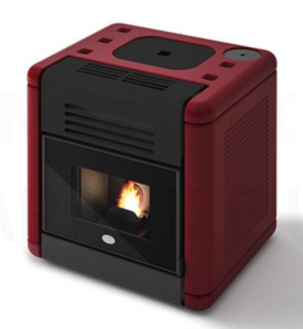EVA CALOR pellet fireplace-stove DADO 7.5kW (red)