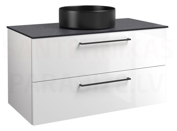 RB JOY TONDO 100 izlietnes skapītis ar izlietni (spīdīgi balts) 500x1000x465 mm