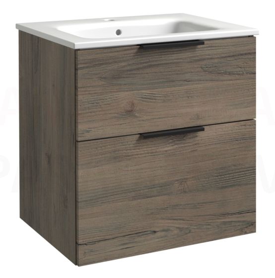 RB GRAND 60 izlietnes skapītis ar izlietni (brūns ozols) 600x600x460 mm