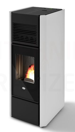 EVA CALOR granulu kamīns-krāsns INES 15.4kW (balts)