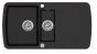 HELIKA akmens masas virtuves izlietne LIRA (AWP) 950 Black Metallic 96x50 cm