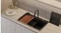 WISENT stainless steel kitchen sink 75х46х22 graphite (set)