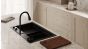 WISENT stainless steel kitchen sink 75х46х22 graphite (set)