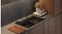 WISENT stainless steel kitchen sink 75х46х22 graphite (set)