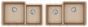 HELIKA akmens masas virtuves izlietne ARCA (AW) 800 Beige 81x48 cm L/R
