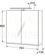 Gustavsberg spoguļskapītis Artic ar LED  800