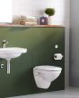Gustavsberg WC wall mounted toilet 5530 Nautic with solid toilet seat