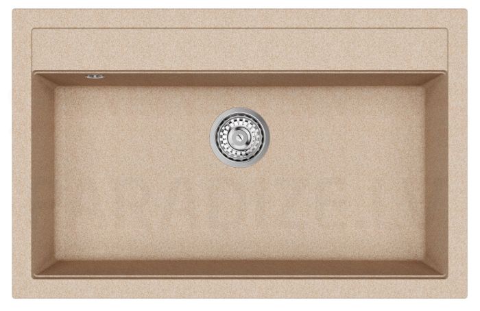 HELIKA akmens masas virtuves izlietne QUADRO (W) 800 Beige 79.5x50.5 cm