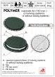 Sewer hatch POLYMER for the green area whit locking system 740/600 EN124-6   