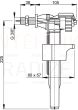 Alcaplast Side inlet fill valve for ceramic wc cisterns 3/8 A15