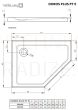 RADAWAY душевой поддон DOROS Plus PT E 100x80x4 (право)