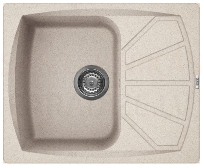 ELLECI stone mass kitchen sink LIVING 125 Avena 61x50 cm