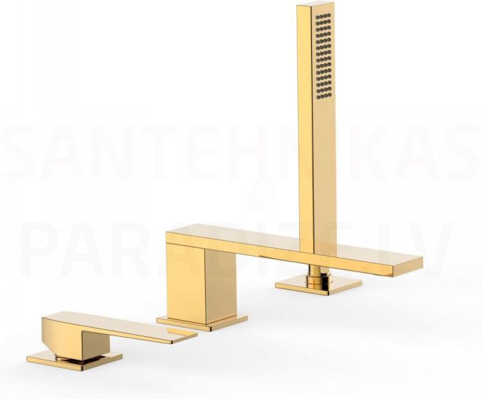TRES SLIM Single lever bath rim faucet, gold