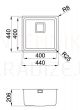 ELLECI кухонная раковина из нержавеющей стали W-SQUARE 400 44x44 см