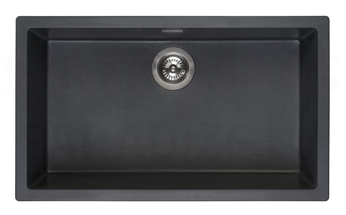 Reginox stone mass kitchen sink Amsterdam 72 Black Silvery 78x460cm