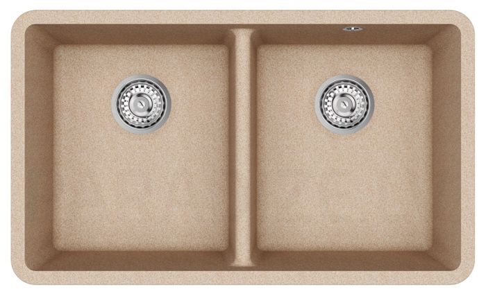 HELIKA akmens masas virtuves izlietne ARCA SQA200 (W) 800 Beige 81x48 cm