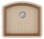 HELIKA akmens masas virtuves izlietne ARCA (W) 500 Beige 58.5x53.5 cm
