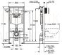 GROHE WC komplekts 5in1 iebūvējamais rāmis + poga Scate Cosmo + KKPOL pods Latona ar SC vāku (melns)
