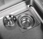 WISENT stainless steel kitchen sink 75х46х22 silver (set)