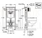 GROHE Rapid SL komplektas 3 in 1 įmontuojamas rėmas + mygtukas Skate Cosmo + sieniniai laikikliai