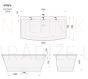 PAA stone mass bathtub STEP 1700x895x640