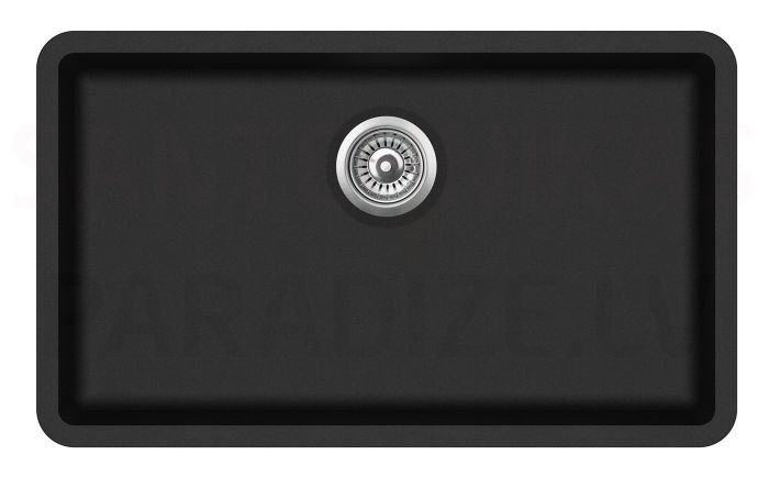 HELIKA akmens masas virtuves izlietne ARCA (AWP) 800 Black Metallic 81x48 cm