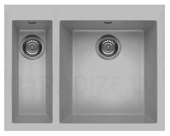 ELLECI akmens masas virtuves izlietne QUADRA 150 Aluminium 59x50 cm