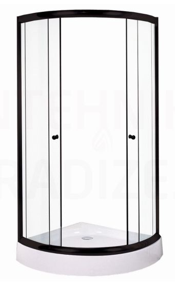 Dušas stūris ar paliktni DUSCHY 981-40 caurspīdīgs stikls 90x90x200 cm