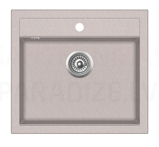 HELIKA akmens masas virtuves izlietne QUADRO (AWP) 550 Beige 56.5x51 cm