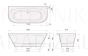 PAA SILKSTONE bathtub DECO WALL GRAPHITE 1660x810x630