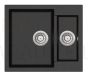 HELIKA akmens masas virtuves izlietne TESA (AWP) 600 Black Metallic 58x50 cm