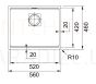 FRANKE кухонная раковина из каменной массы KUBUS 2 Onikss 56x46 см