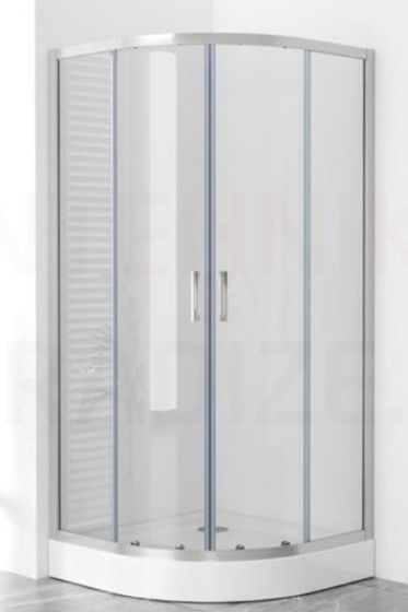 ETOVIS shower enclosure aluminum + transparent glass 90x90 ET-8204 ST-SKCH without tray