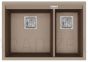 HELIKA akmens masas virtuves izlietne DELICIA (W) 650 Mocha Warm 65x45.5 cm