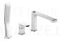 Kuchinox 3-part bathtub faucet ALEA (white/chrome)