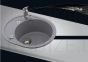 Aquasanita stone mass kitchen sink CLARUS 600 Alba 58x47 cm