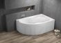 POLIMAT acrylic asymmetric bathtub DORA 170x110 (right/left)