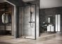 SPECIAL RAVAK shower enclosure set NEXTY NDOP2-100 black + glass Transparent